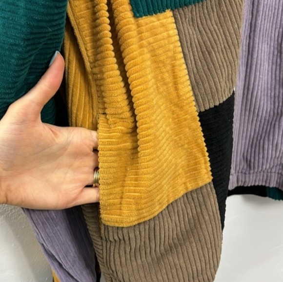 Urban Outfitters Patchwork Corduroy Jacket Size Medium Hipster - Picture 5 of 16